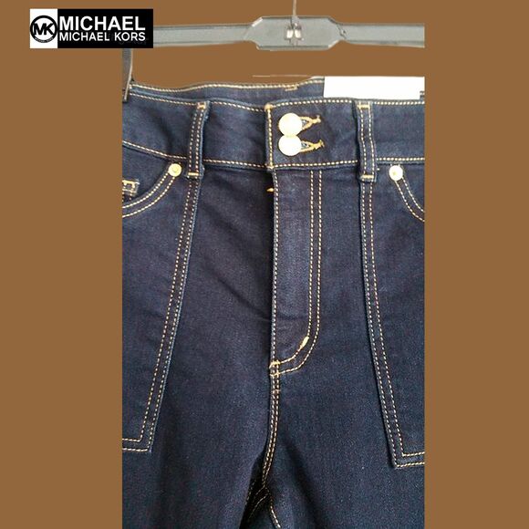 MICHAEL Michael Kors NEW Y2K SELMA High Rise Slim FLARE Leg Jean 8 - Picture 5 of 12